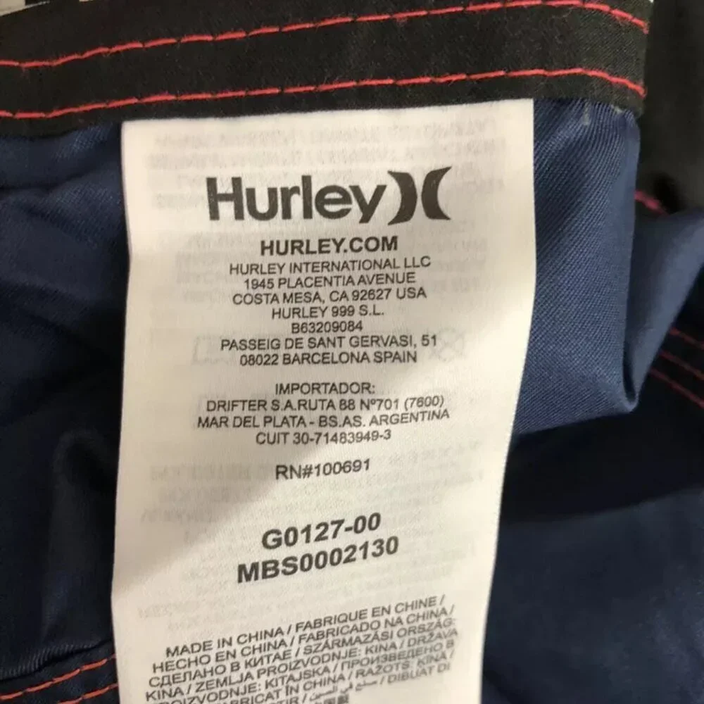 Hurley Men’s Blue One And Only 22” Boardshorts Swimwear, Size 33